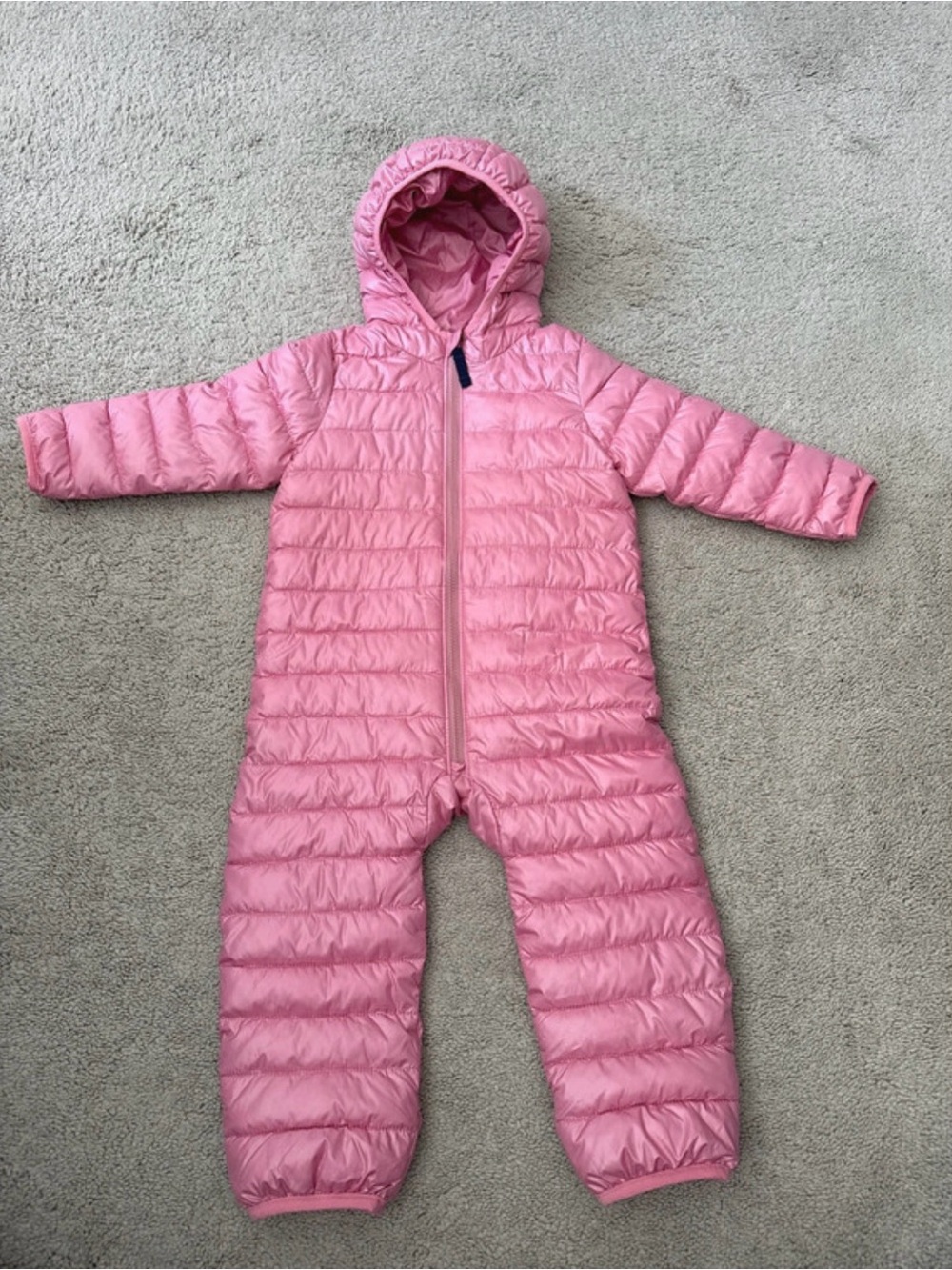 Primary Girls PinkLightweight Puffer Snowsuit Size 12-18 months